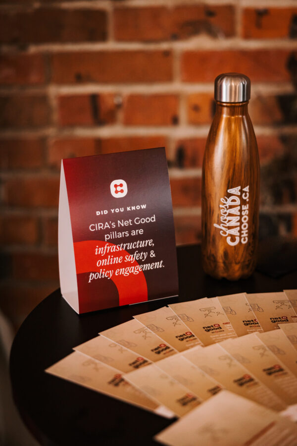 CIRA cybersecurity promo material on a table