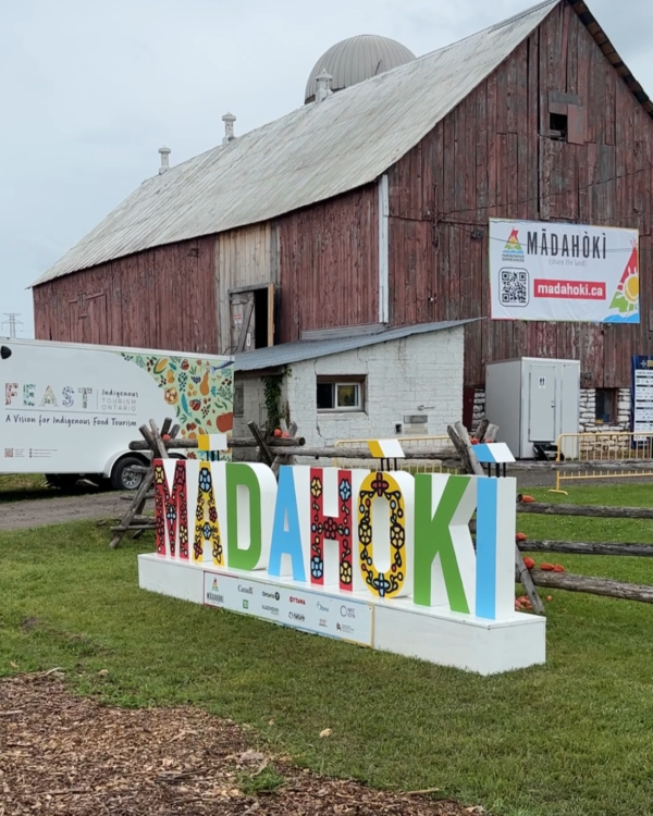 Madahoki Sign at Summer Solstice Festival