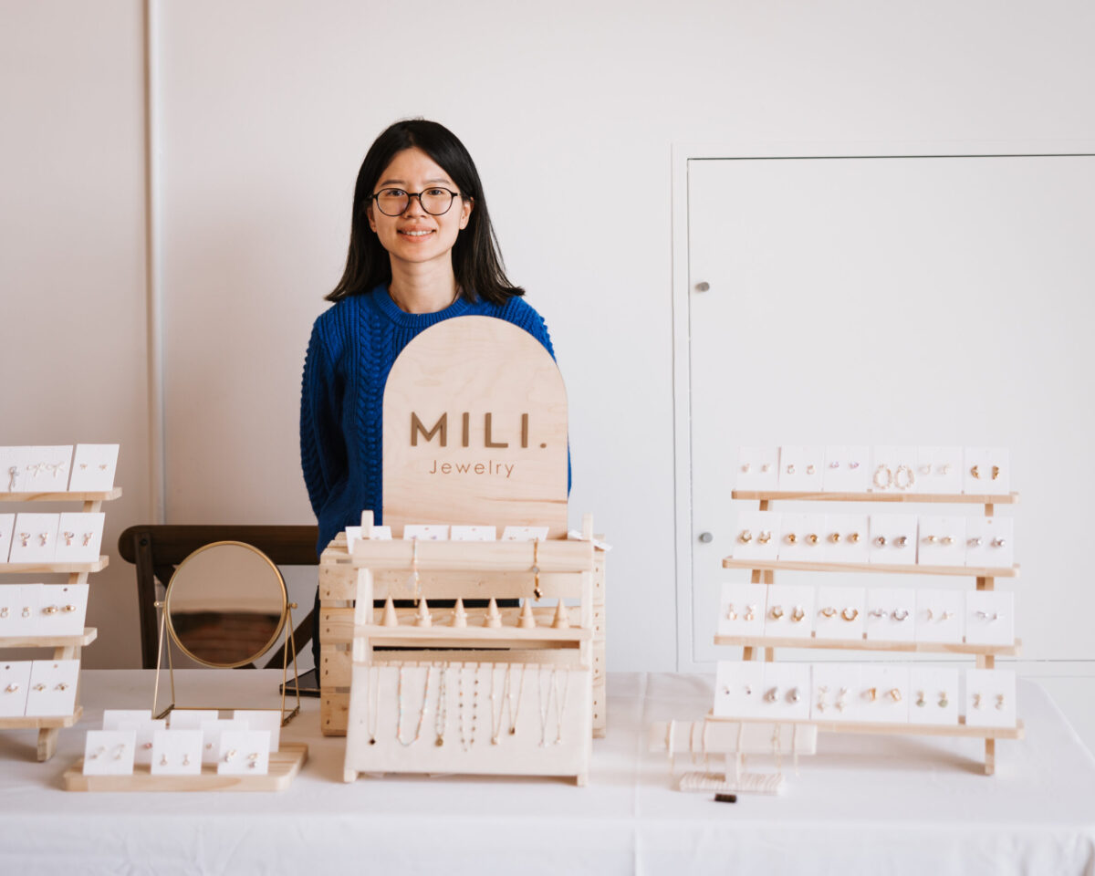 Mili Jewelry booth at Canadians Connected: Edmonton