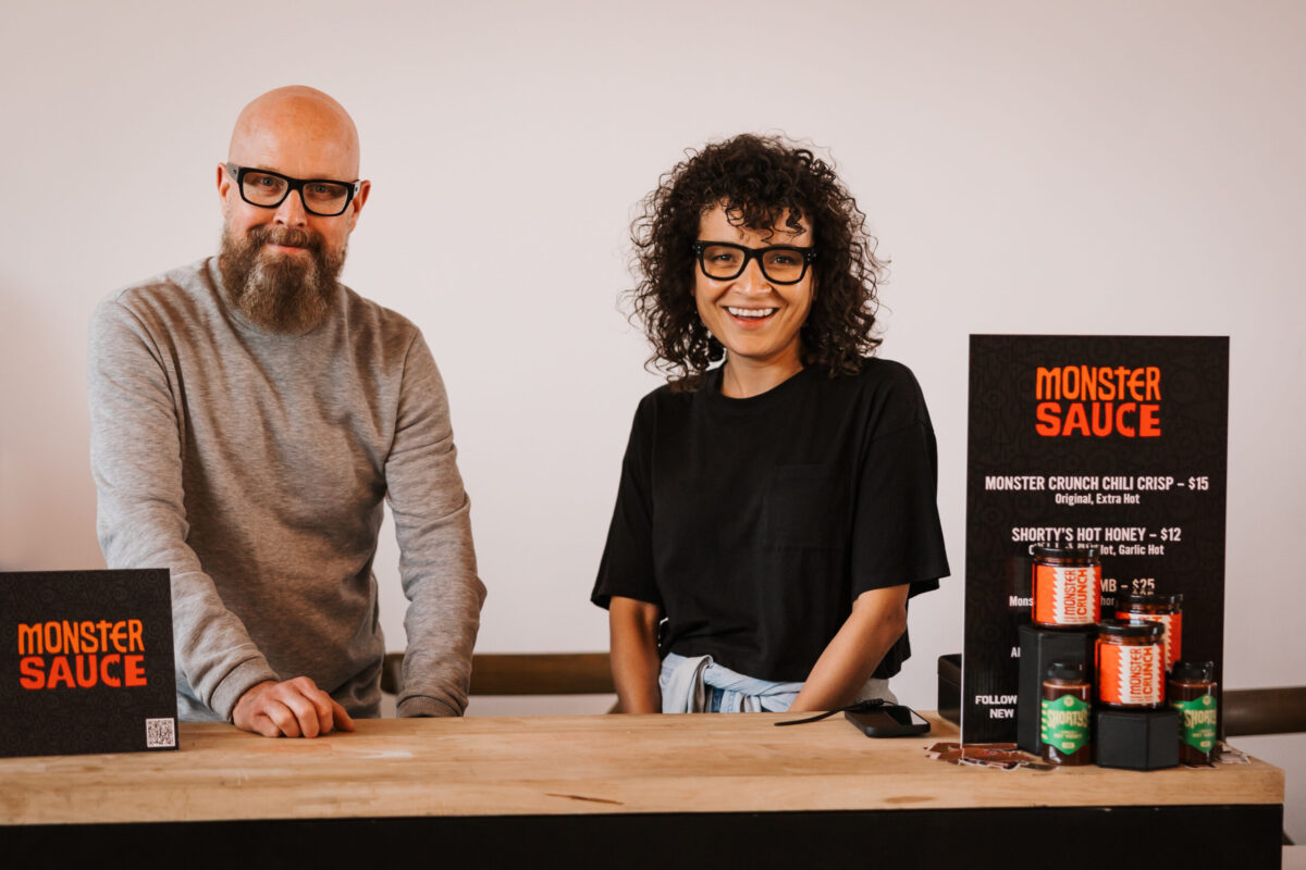 Monster Sauce booth at Canadian Connected: Edmonton