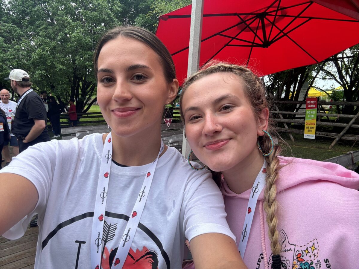 Ana Itoafa and Bella McBain taking a selfie