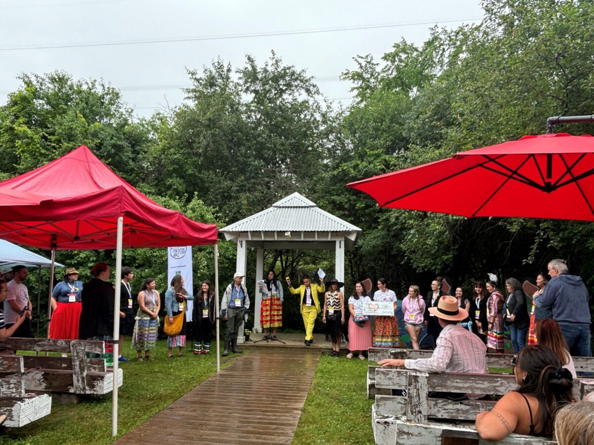 Participants and hosts gathered at Pow Wow Pitch