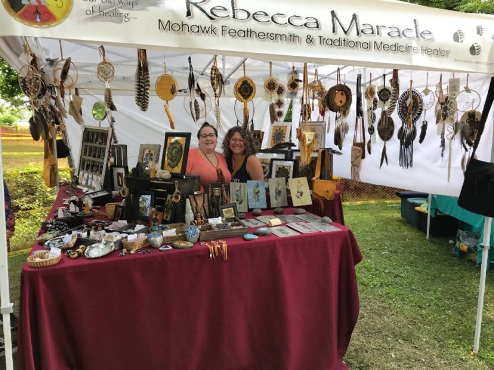 Rebecca Maracle's booth at the Summer Sostice festival