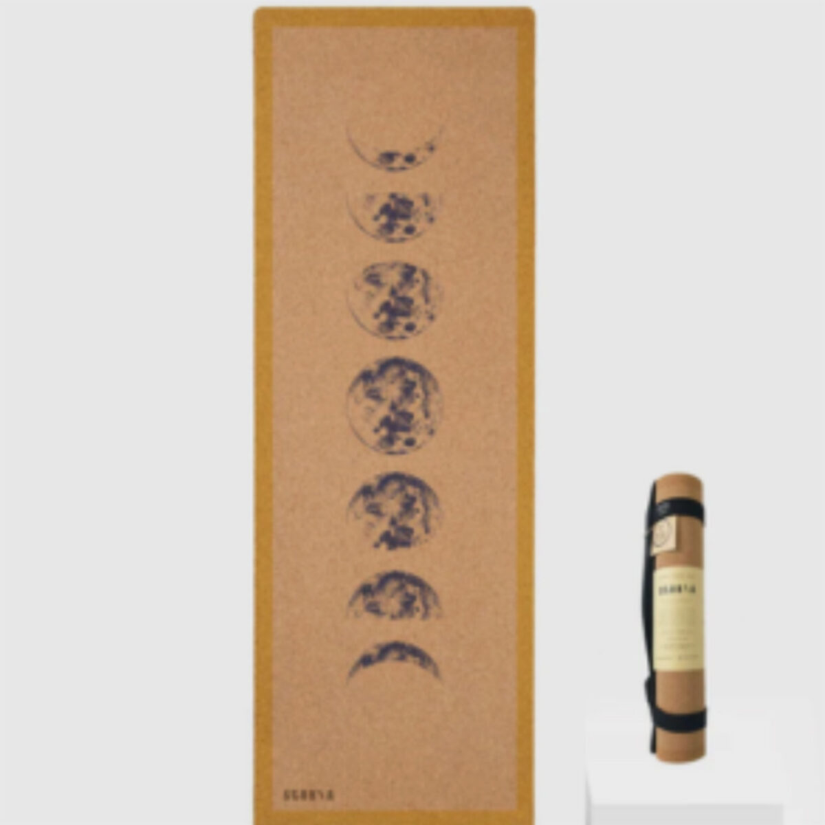 Moon Phases Cork Yoga Mat