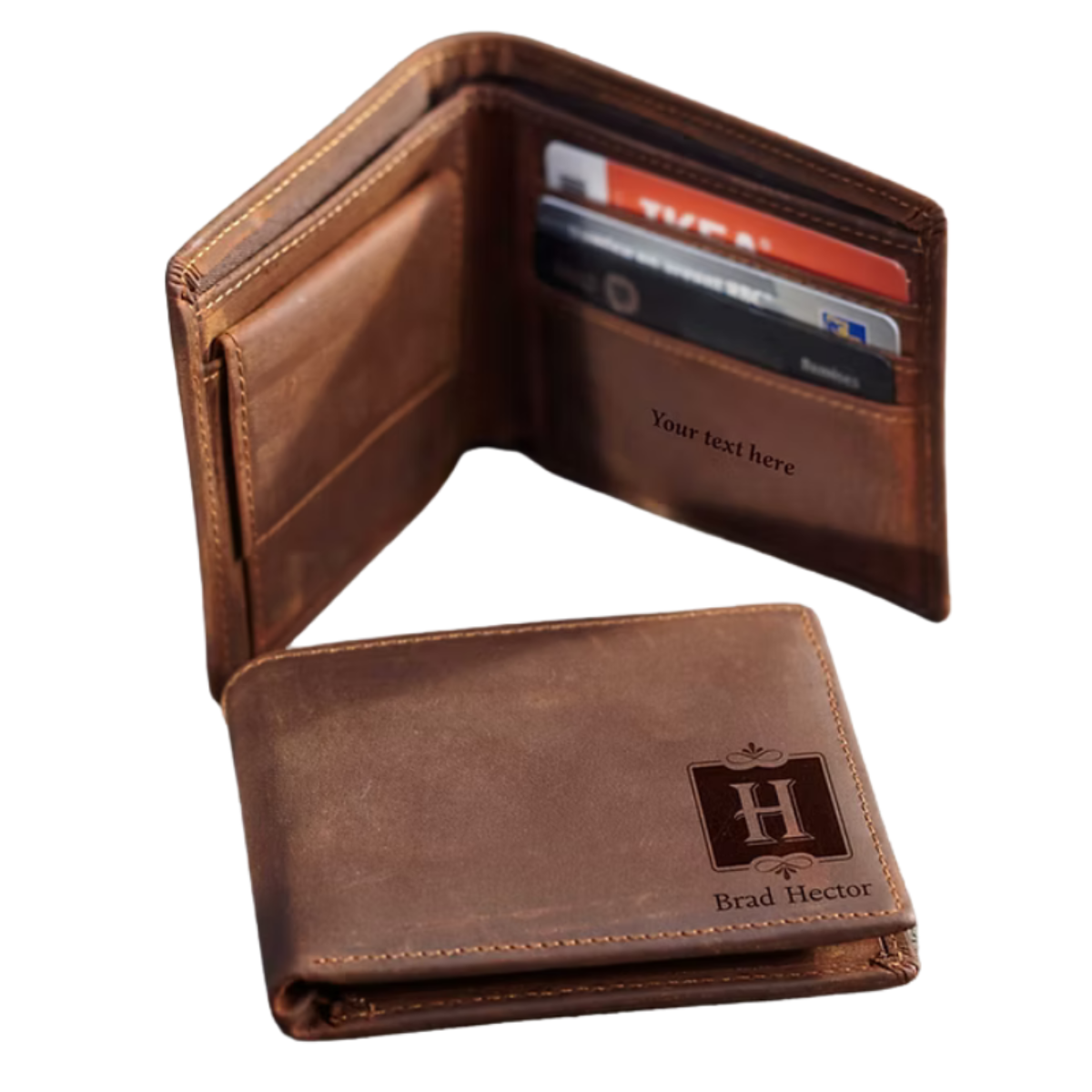 personalized leather wallet, La Bonne Impression