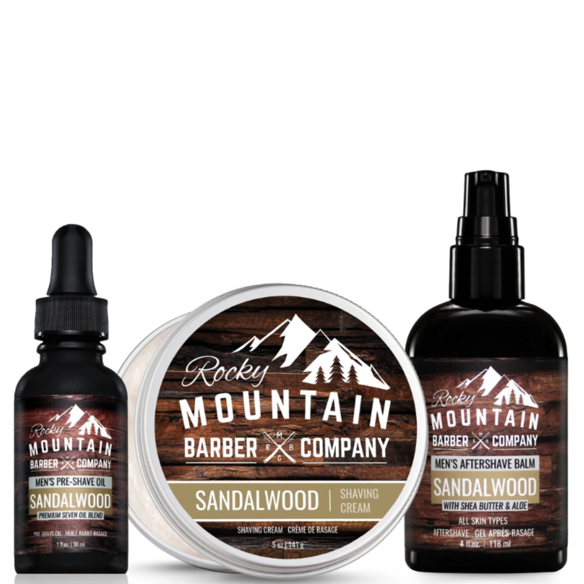 Sandalwood shaving survival kit, Rocky Mountain Barber Company