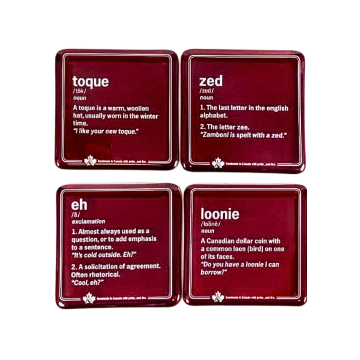 canadian glass coasters