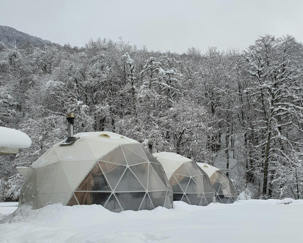 Geodesic dome, winter getaways Canada