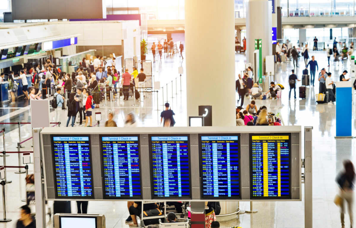 Group of people in airport