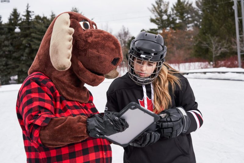 Moose checks quarterly numbers with hockey player